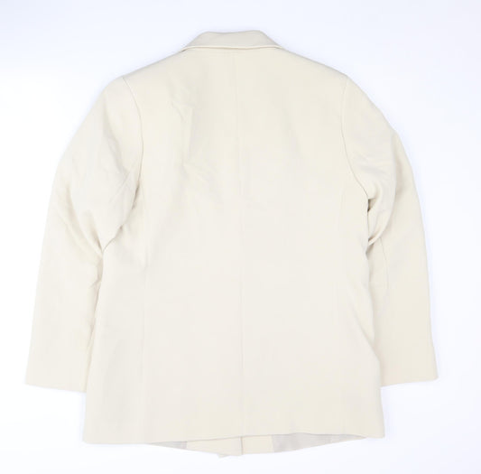 New Look Women's Beige Single-Breasted Jacket, Size 14