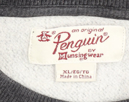 Mens UK Size XL Original Penguin Grey Pullover Sweatshirt