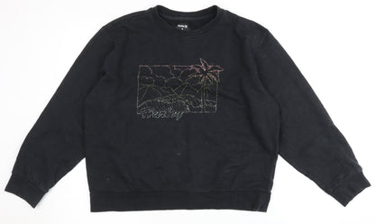 Mens UK Size M Hurley Black Pullover Sweatshirt