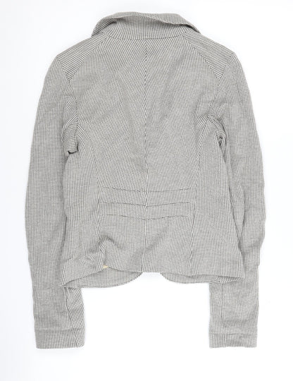 Topshop Women's Grey Houndstooth Blazer Size 8