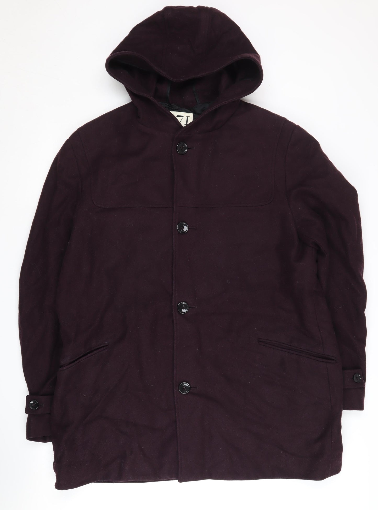 Reiss Women's Purple Hooded Coat XL