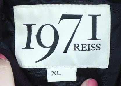 Reiss Women's Purple Hooded Coat XL