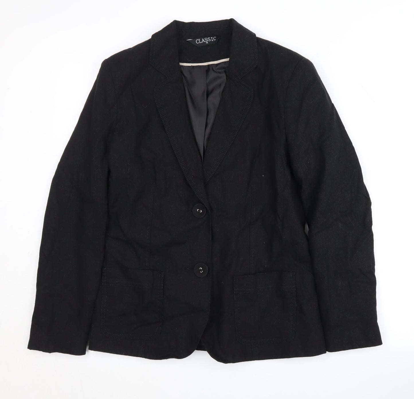 Womens UK Size 12 Classic  Black Blazer