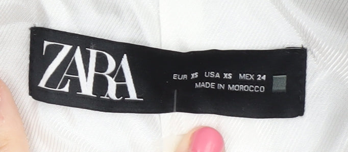 Zara Womens Grey XS Double-Breasted Blazer