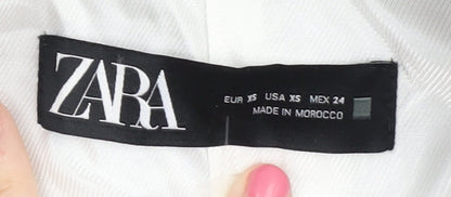 Zara Womens Grey XS Double-Breasted Blazer