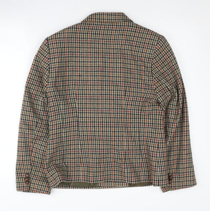 Marks and Spencer Wool Blazer, Women, Multicoloured, Size 12