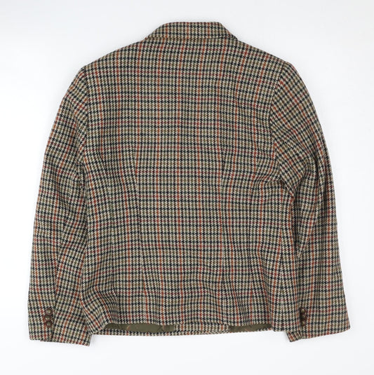 Marks and Spencer Wool Blazer, Women, Multicoloured, Size 12
