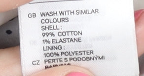 H&M Women's Grey Pinstripe Blazer, Size 8, Regular