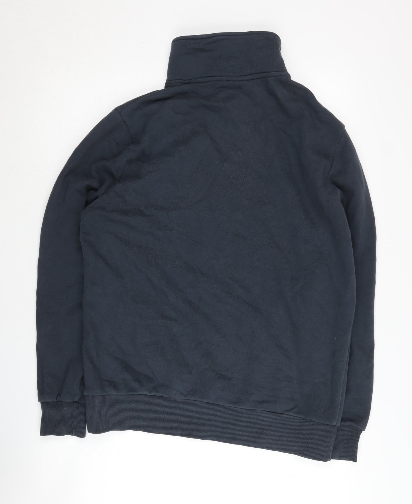 Mens UK Size M ASOS DESIGN Blue 1/2 Zip Sweatshirt
