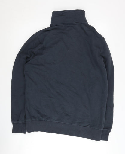 Mens UK Size M ASOS DESIGN Blue 1/2 Zip Sweatshirt