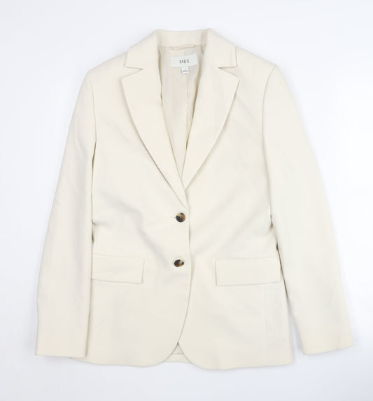 Marks and Spencer Women's Ivory Blazer, Size 6, Business