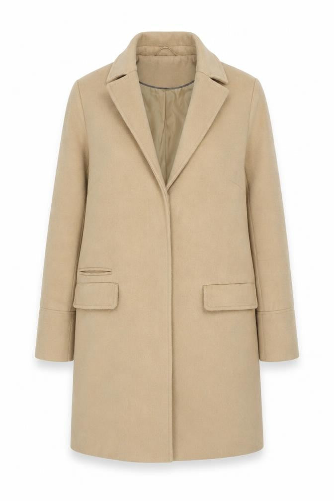 Womens UK Size 10 Topshop Beige Overcoat
