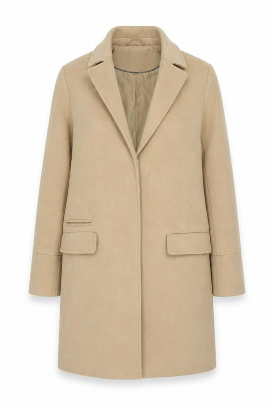 Womens UK Size 10 Topshop Beige Overcoat