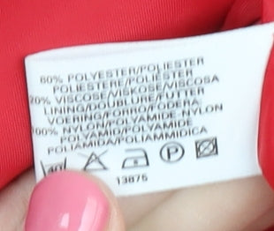 C&A Women's Red Blazer Size 16 Double Breasted