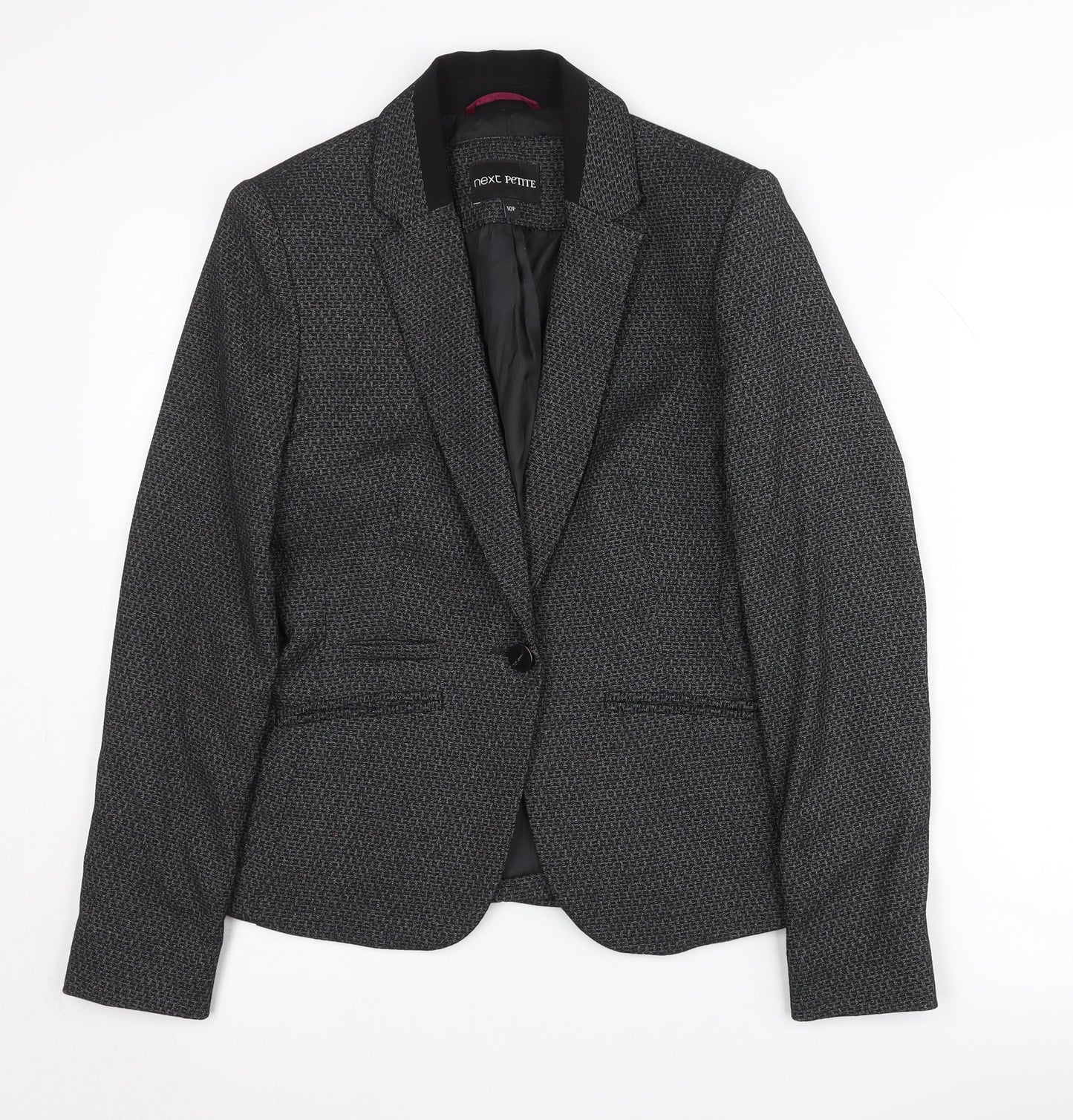 Next Petite Women's Black Blazer, Size 10, Lined, Workwear