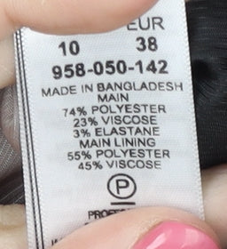 Next Petite Women's Black Blazer, Size 10, Lined, Workwear