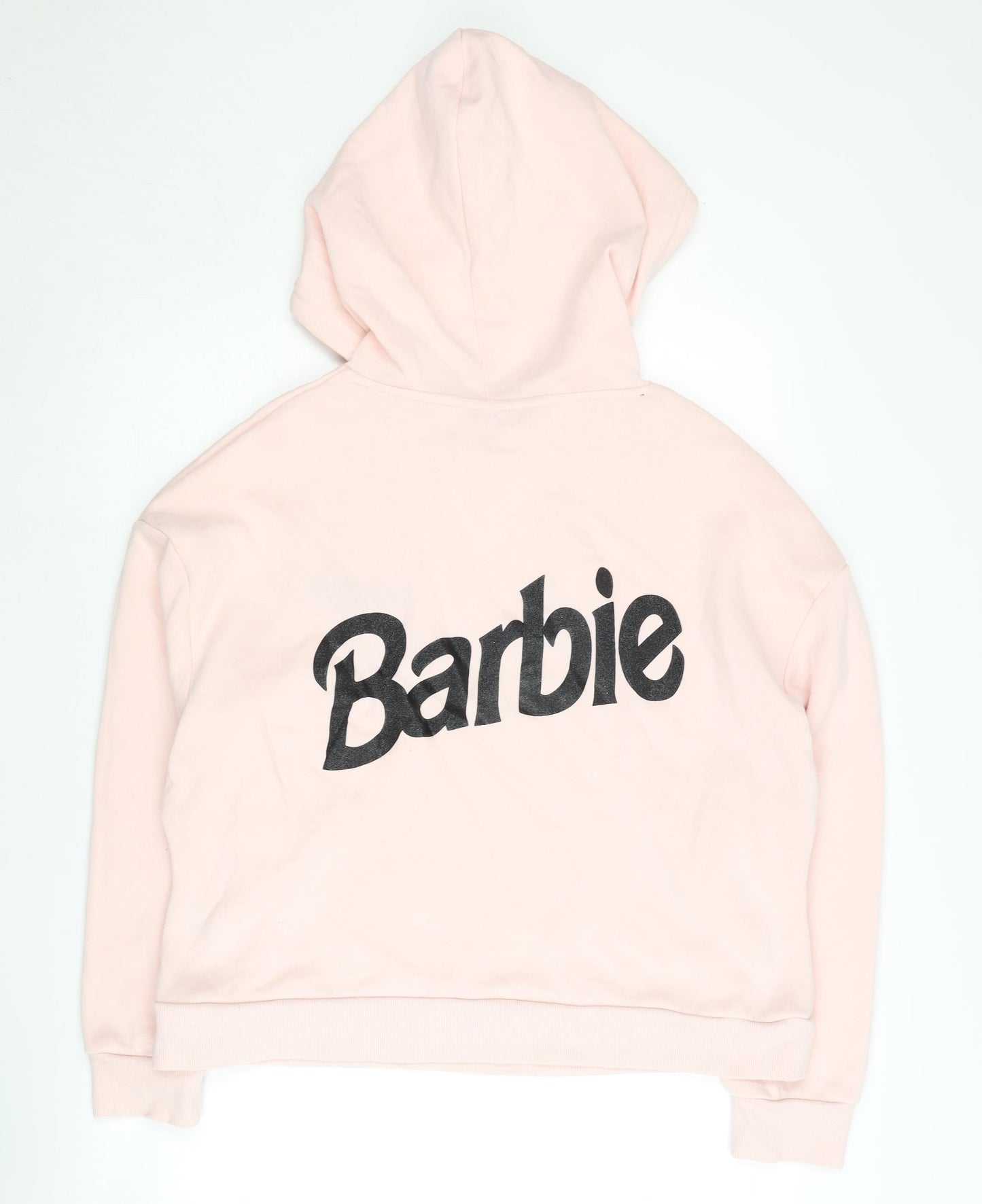 Barbie Women's Orange Pullover Sweatshirt, Size L Logo Accent