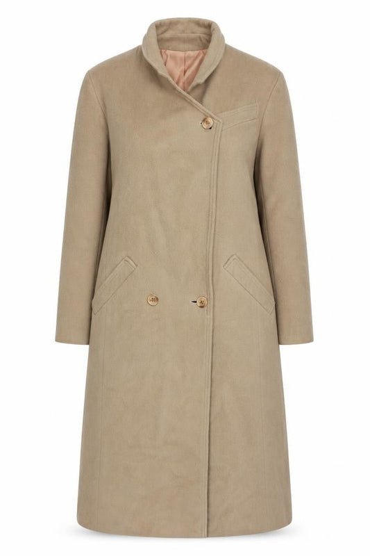 Womens UK Size 10 Wallis Beige Overcoat