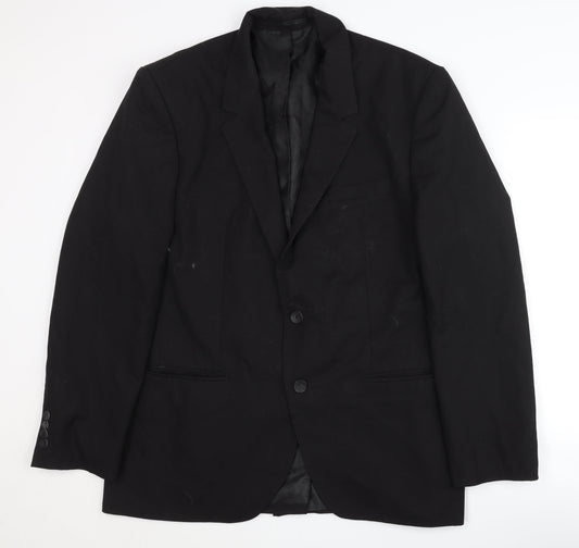 Mens UK Size 40 boohooMAN Regular Black Suit Jacket