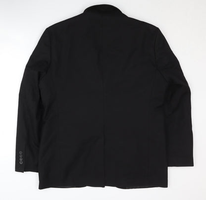 Mens UK Size 40 boohooMAN Regular Black Suit Jacket
