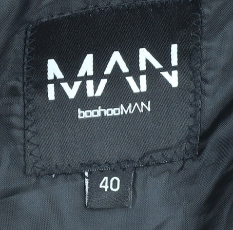 Mens UK Size 40 boohooMAN Regular Black Suit Jacket