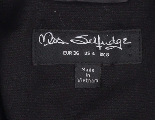 Miss Selfridge Women's Black Blazer Size 8 Slim Fit
