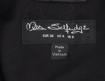 Miss Selfridge Women's Black Blazer Size 8 Slim Fit