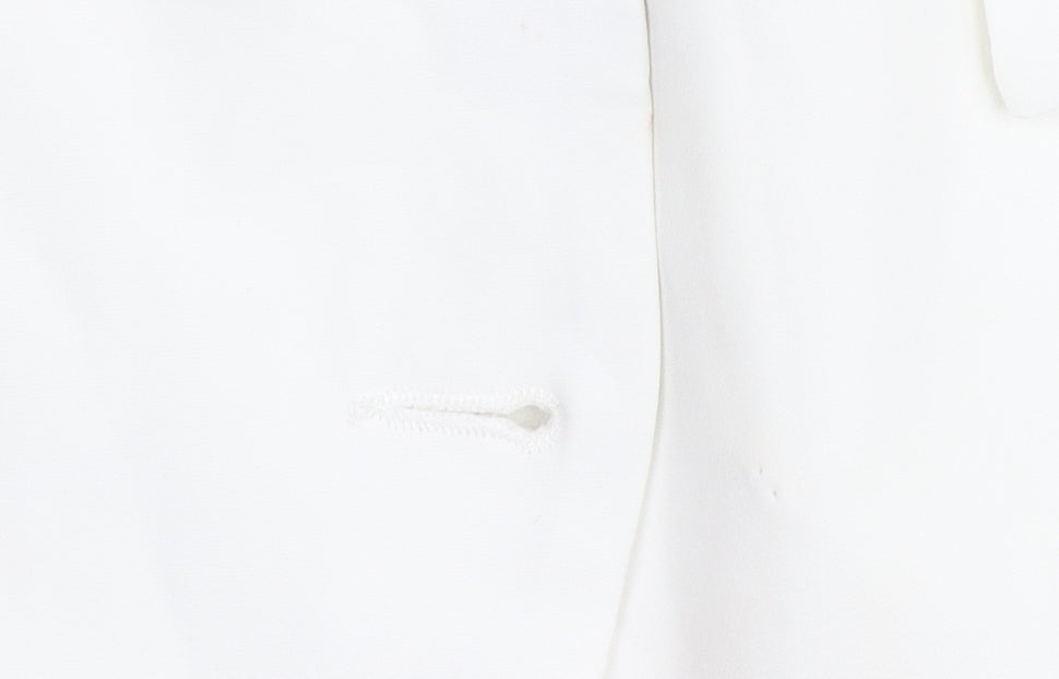 PrettyLittleThing Women's White Regular Blazer UK 10