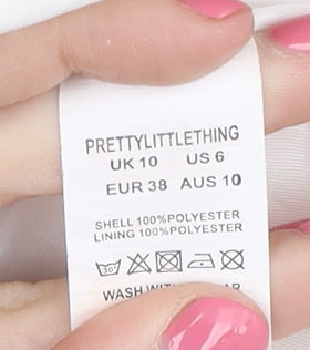 PrettyLittleThing Women's White Regular Blazer UK 10