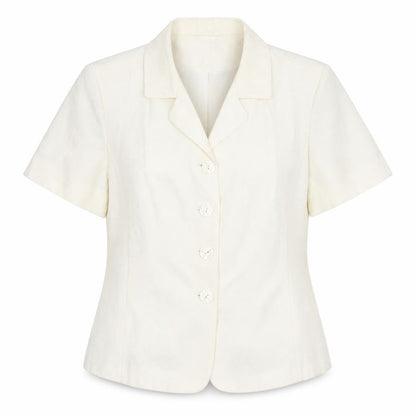EL Collection Cubis Women's Ivory Suit Jacket Size 14