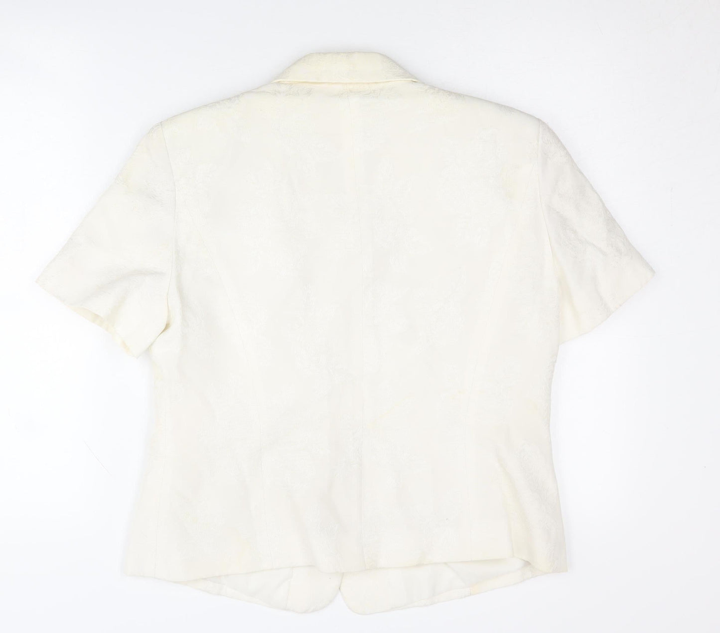 EL Collection Cubis Women's Ivory Suit Jacket Size 14
