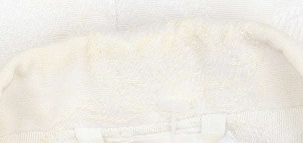 EL Collection Cubis Women's Ivory Suit Jacket Size 14