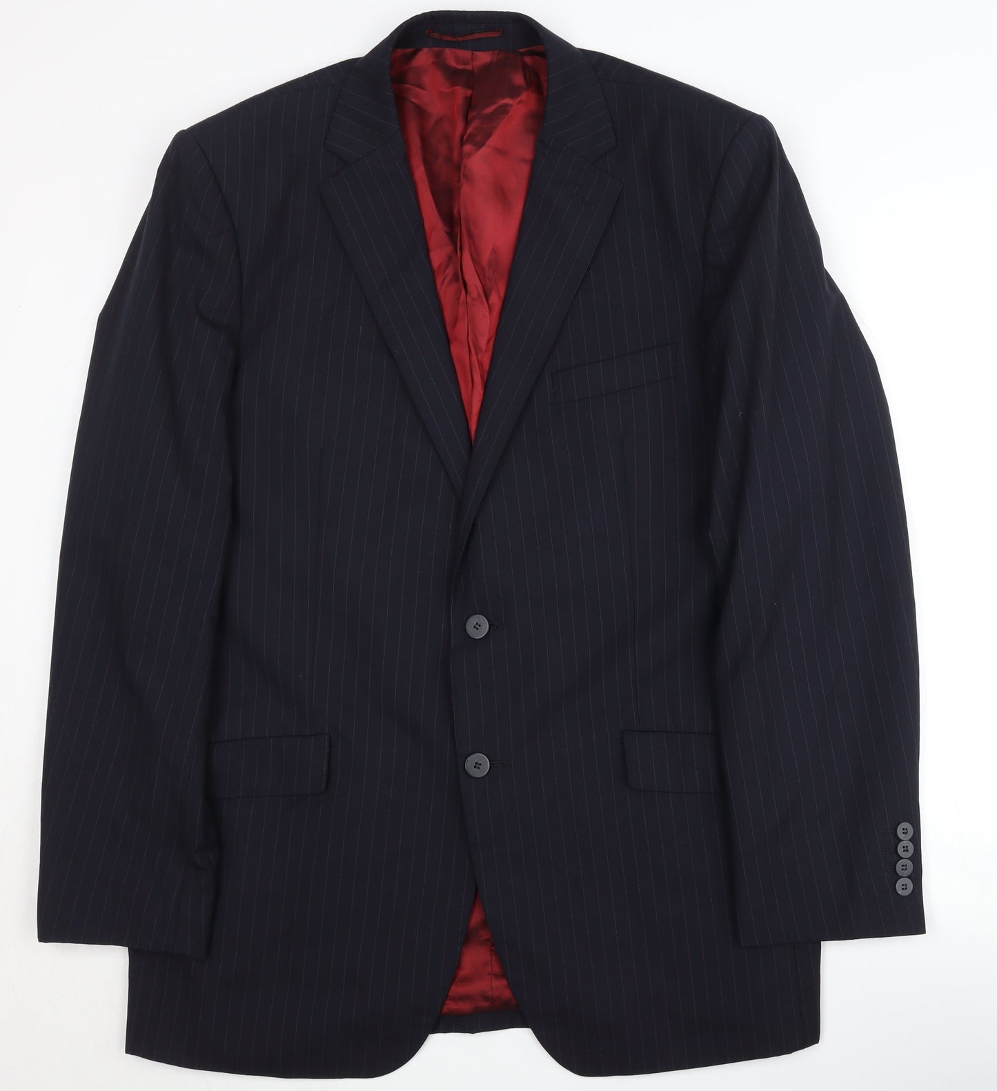 Mens UK Size 42 Pierre Cardin Regular Blue Suit Jacket