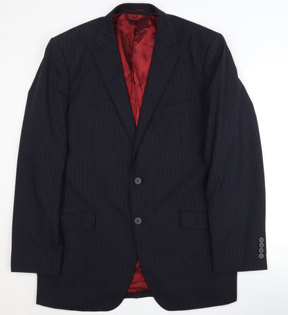 Mens UK Size 42 Pierre Cardin Regular Blue Suit Jacket