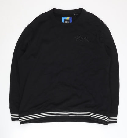 SDX Men's Black Embroidered Sweatshirt M
