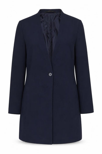 Marks & Spencer Women's Blue Blazer, Size 12, Classic Long-Sleeve
