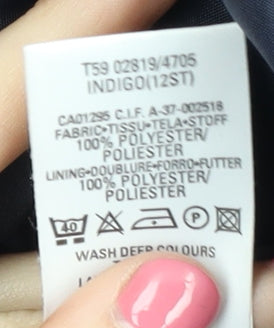 Marks & Spencer Women's Blue Blazer, Size 12, Classic Long-Sleeve