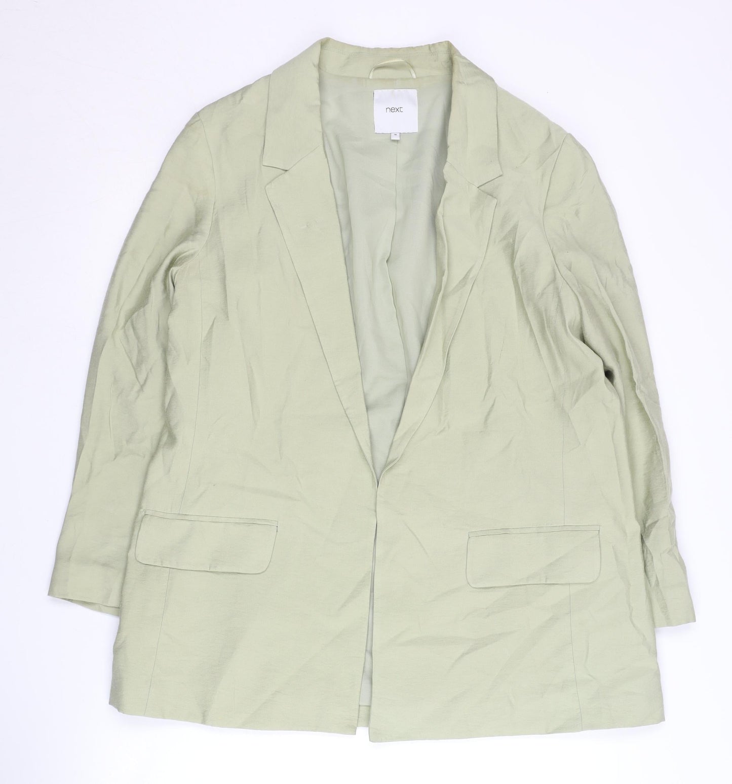 Next Women's Green Blazer, Size 16, Lined, Long Sleeve