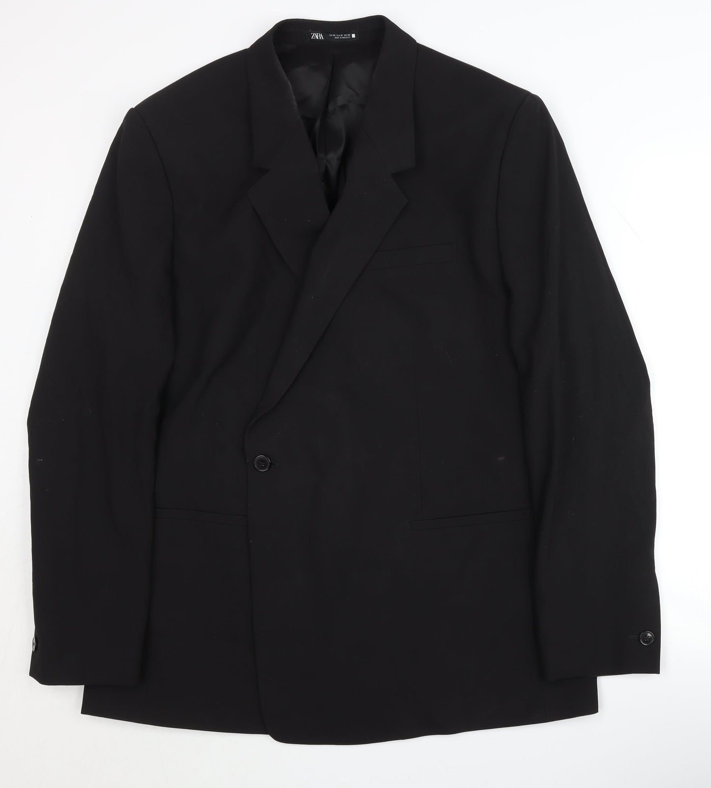 Mens UK Size 42 Zara Regular Black Suit Jacket