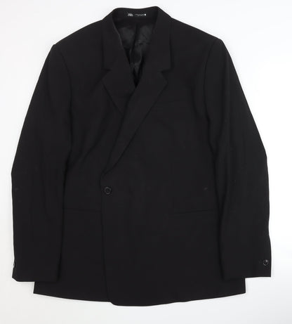 Mens UK Size 42 Zara Regular Black Suit Jacket