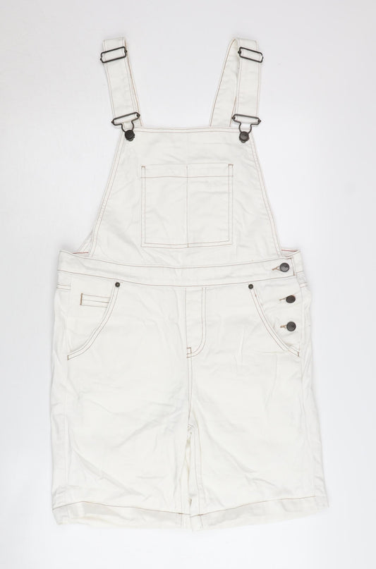 White Stuff Women's White Dungaree Size 10 Casual