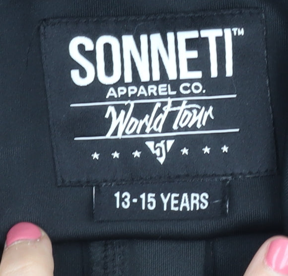 Sonneti Boys Black Full Zip Hoodie 13-15 Years
