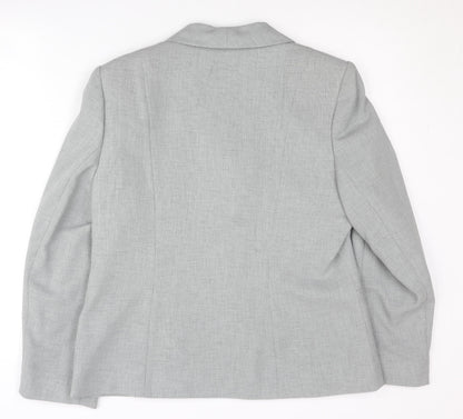 Eastex Women's Grey Blazer UK Size 12 Shawl Collar