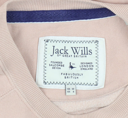 Womens UK Size 10 Jack Wills Pink Pullover Sweatshirt