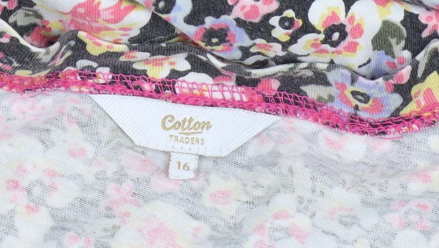 Cotton Traders Women's Multicoloured Floral Blouse