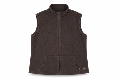 Dash Women's Brown Sleeveless Zip Waistcoat Size 16