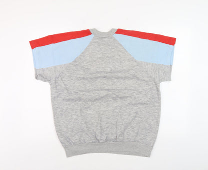 Carrefour Unisex Grey Pullover Sweatshirt L Multicoloured