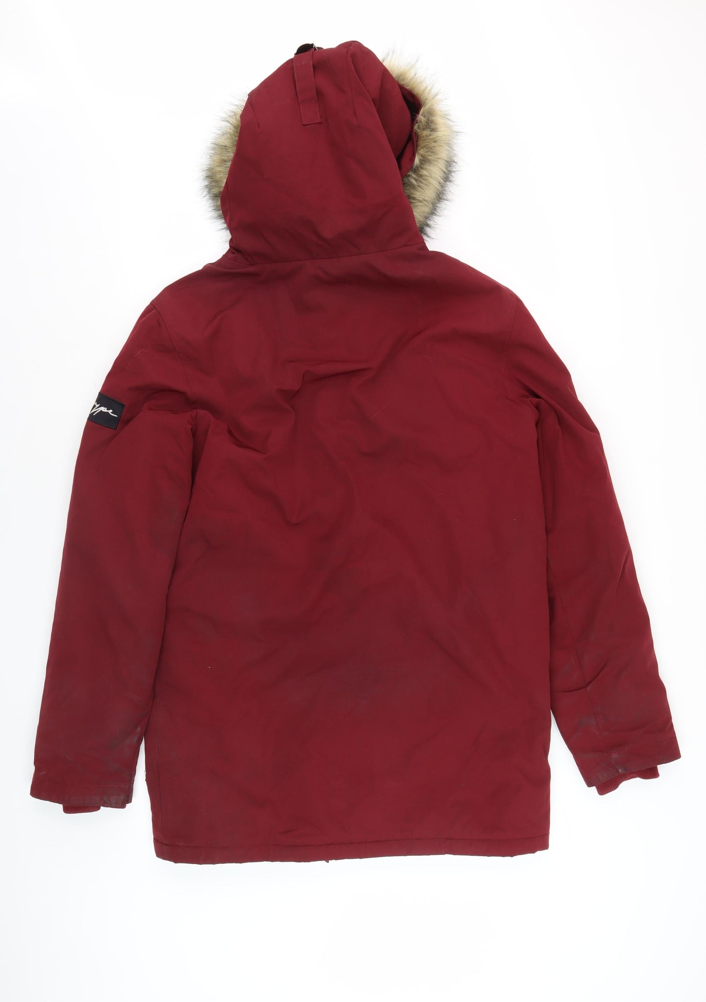 Just Hype Unisex Red Parka Jacket, Size S, Winter Style