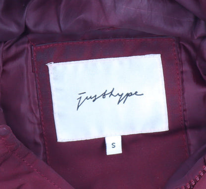 Just Hype Unisex Red Parka Jacket, Size S, Winter Style