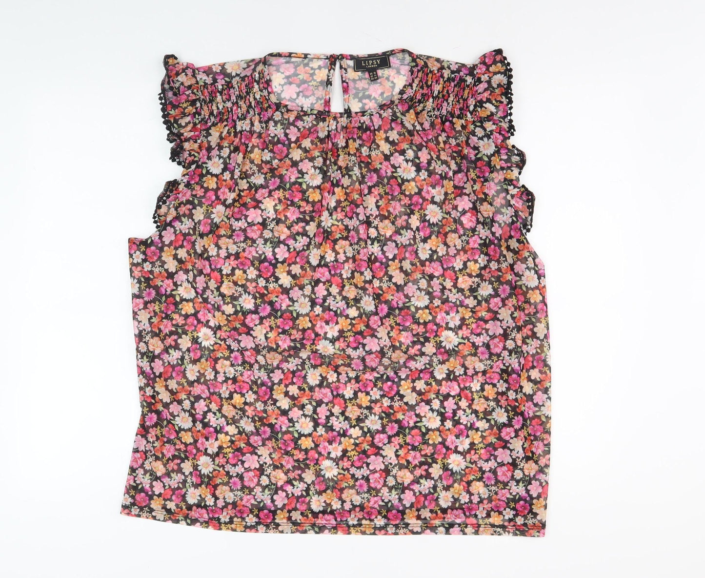 Womens UK Size 14 Lipsy Multicoloured Tunic Blouse